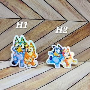 Holographic Stickers Blue Dog Bluey